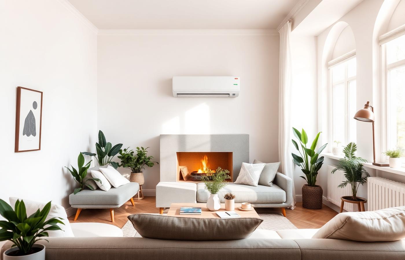 Intérieur confortable équipé d'une pompe à chaleur
